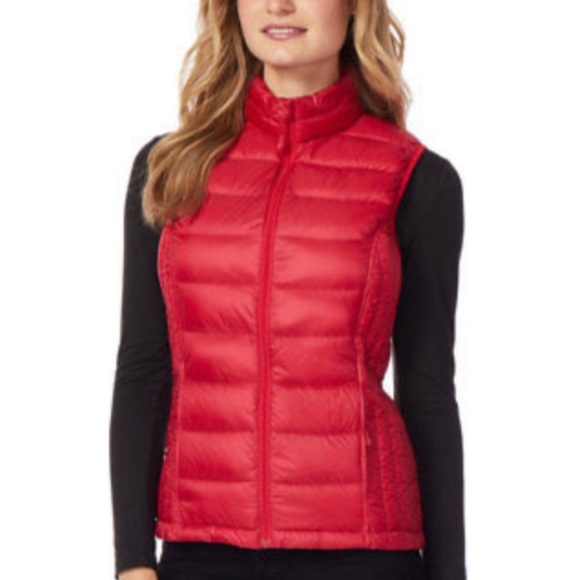 32 Degrees Heat Women’s Puffer Packable Quilted Vest - Red - Picture 1 of 9